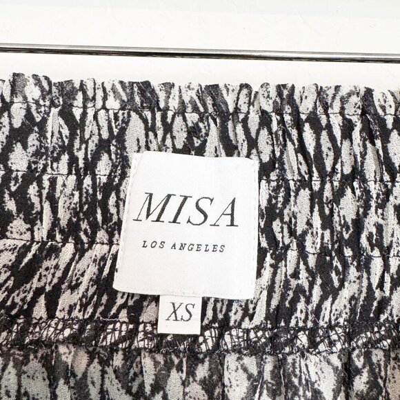 Misa Los Angeles Willa Ruffle Chiffon Pull On Mini Skirt Ditzy Floral Edgy XS - Picture 6 of 10